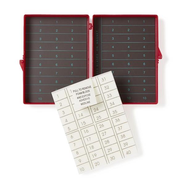 Counter Needle Foam Block/Magnet 100 Count Red Sterile 64/Ca